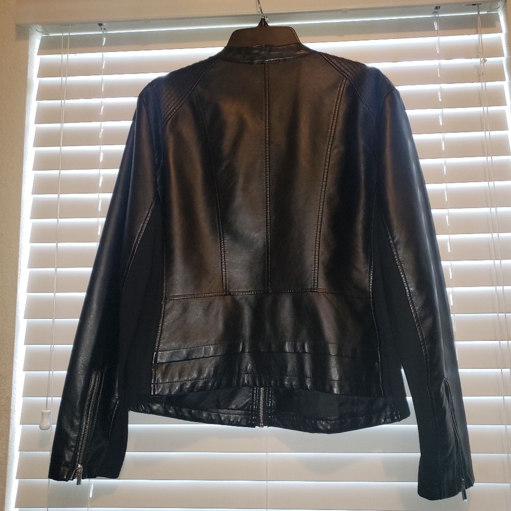 Black Faux Leather Biker jacket